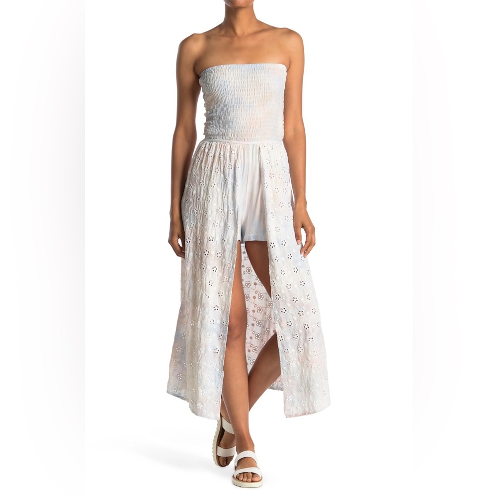 Surf Gypsy Tie Dye Eyelet Maxi Romper